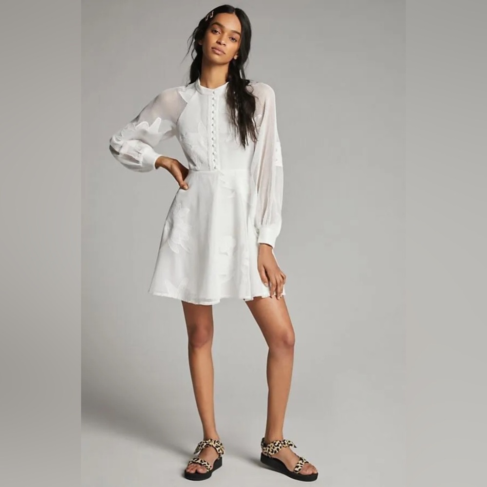 Anthropologie x Mare Mare Sabine Embroidered Mini Dress Large